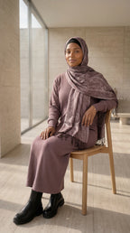 Weites Strickkleid mit Rollkragen