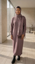 Weites Strickkleid mit Rollkragen