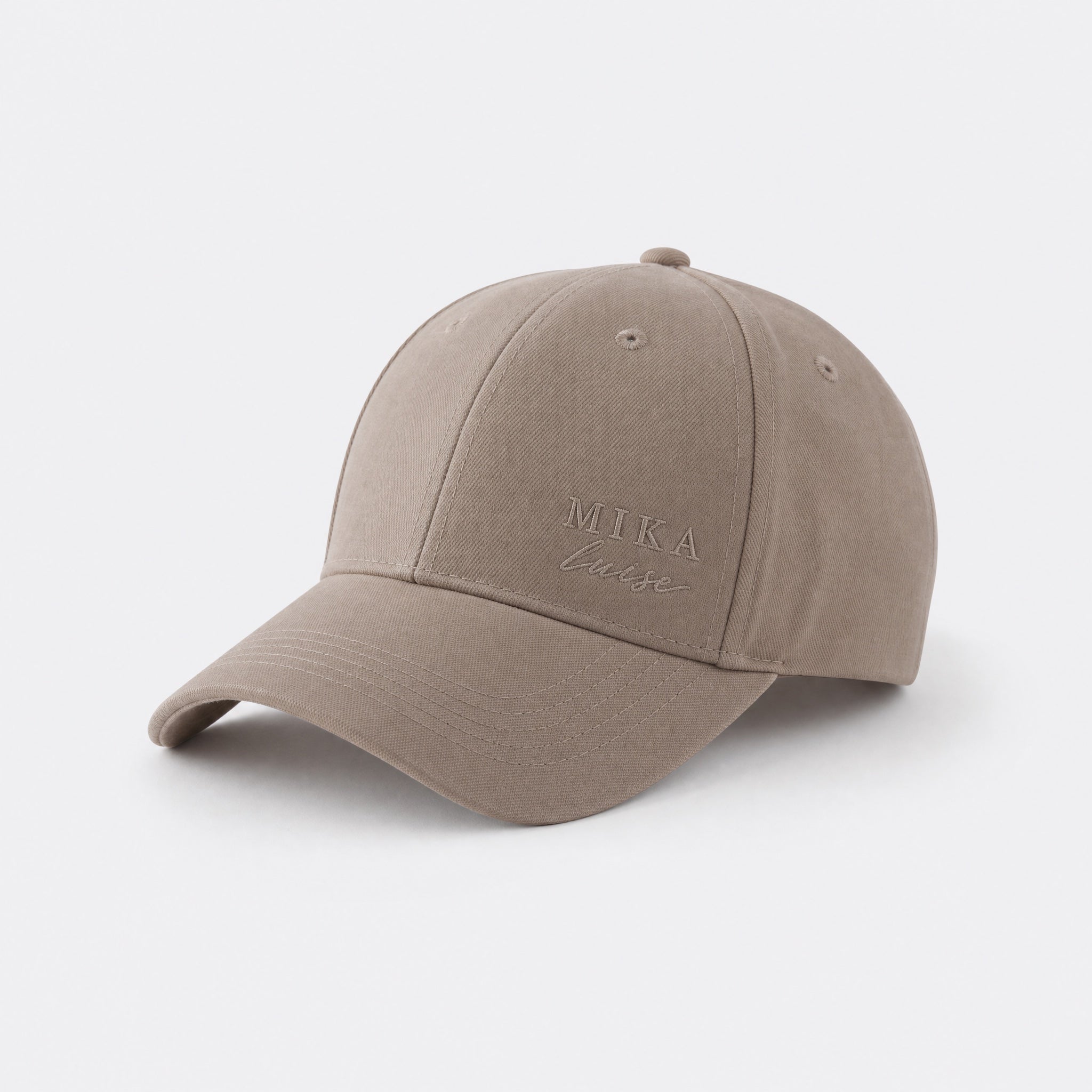 MIKA Cap in Beige mit Ton-in-Ton MIKA-luise-Stick – Produktansicht